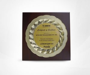 Certification for Leadership Summit Felicitate by Canon